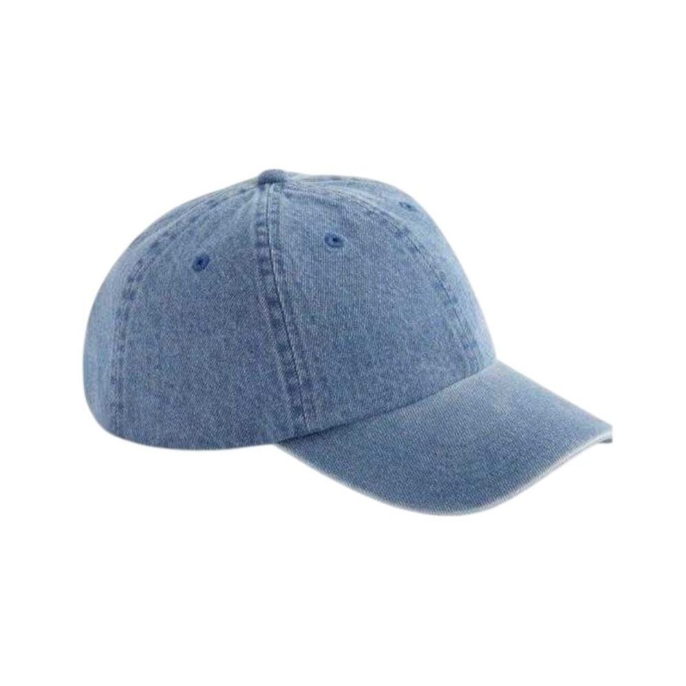 Beechfield Denim Baseball Cap / Mid Blue